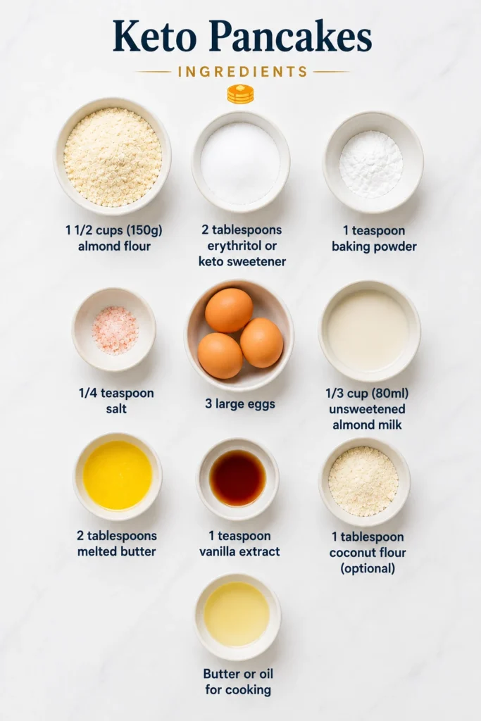 Keto pancakes ingrΓ©dients
